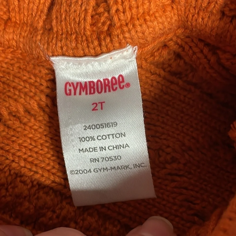 GYMBOREE Vintage 2004 Girls Burnt Orange Knit Poncho Sweater | Size 2T
